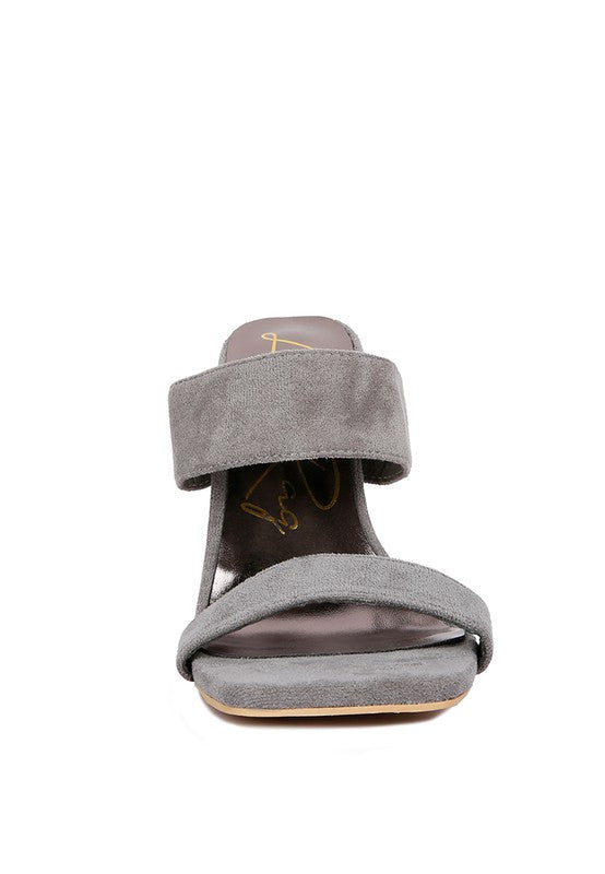 High Sass Diamante Set High Block Heeled Sandals