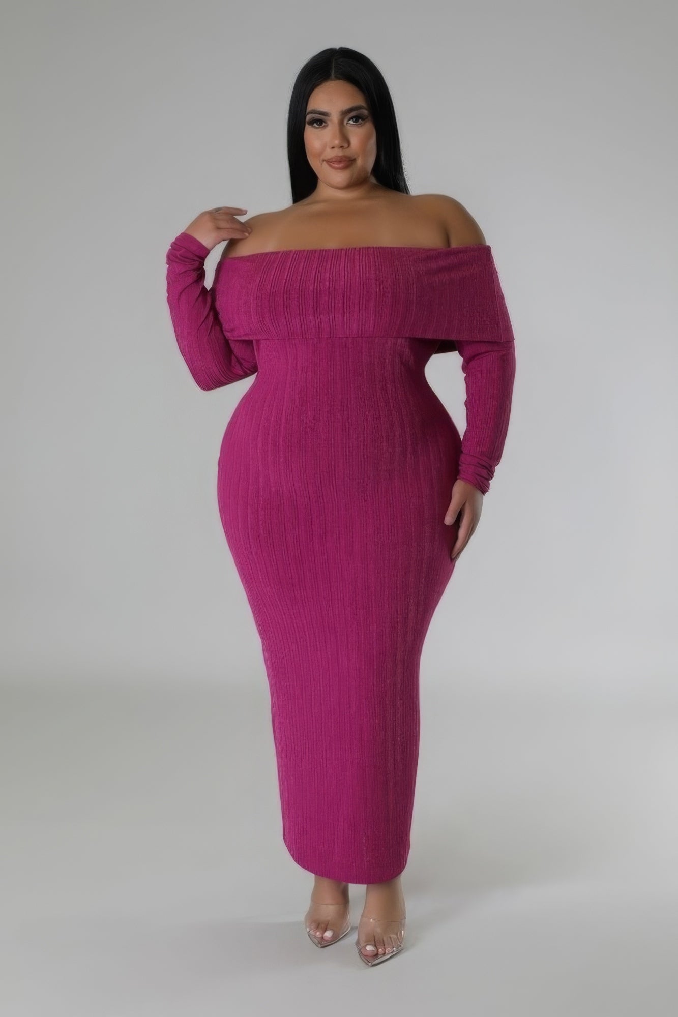 Curve Off Shoulder Bodycon Dress