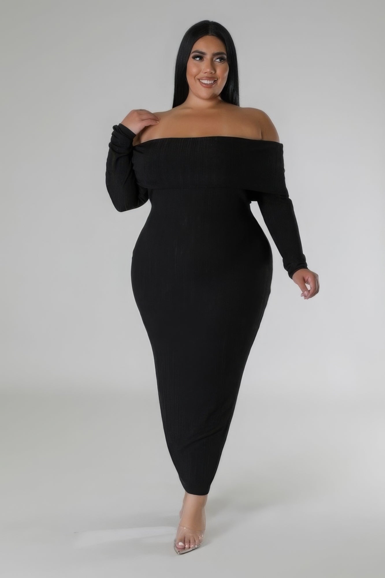 Curve Off Shoulder Bodycon Dress