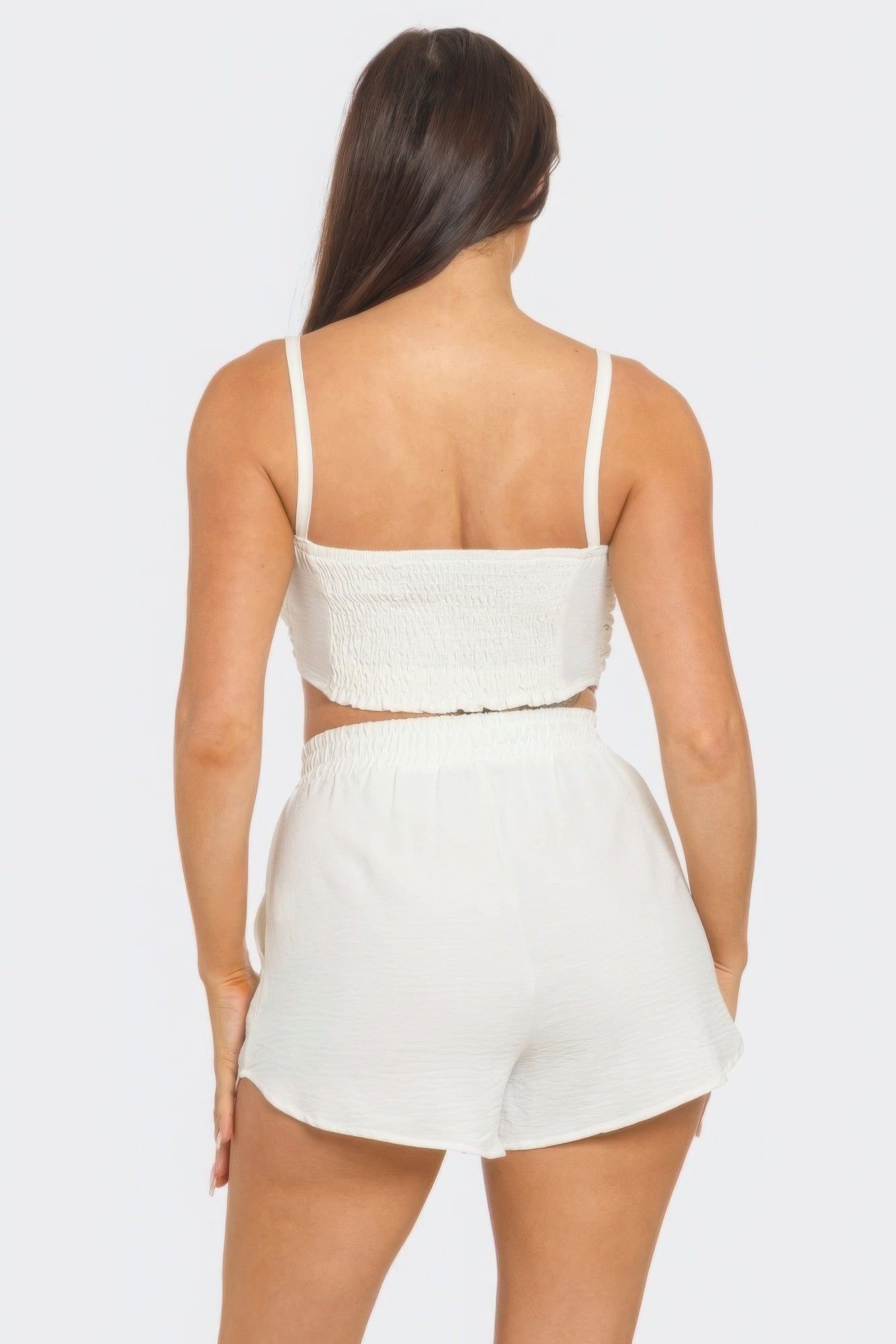 Oversized Bow Twisted Top & Shorts Set
