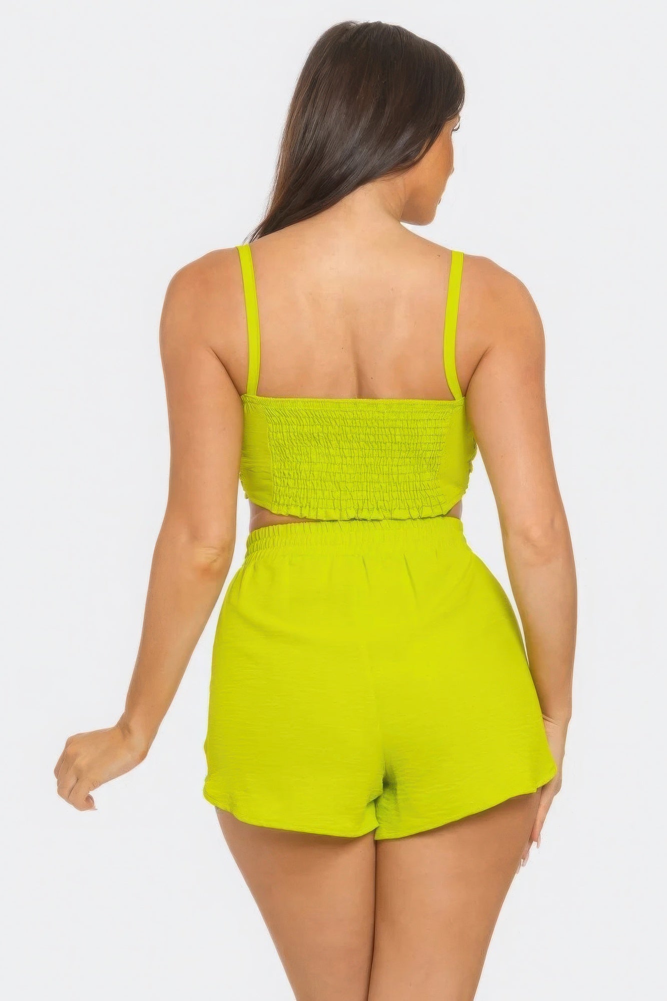 Oversized Bow Twisted Top & Shorts Set