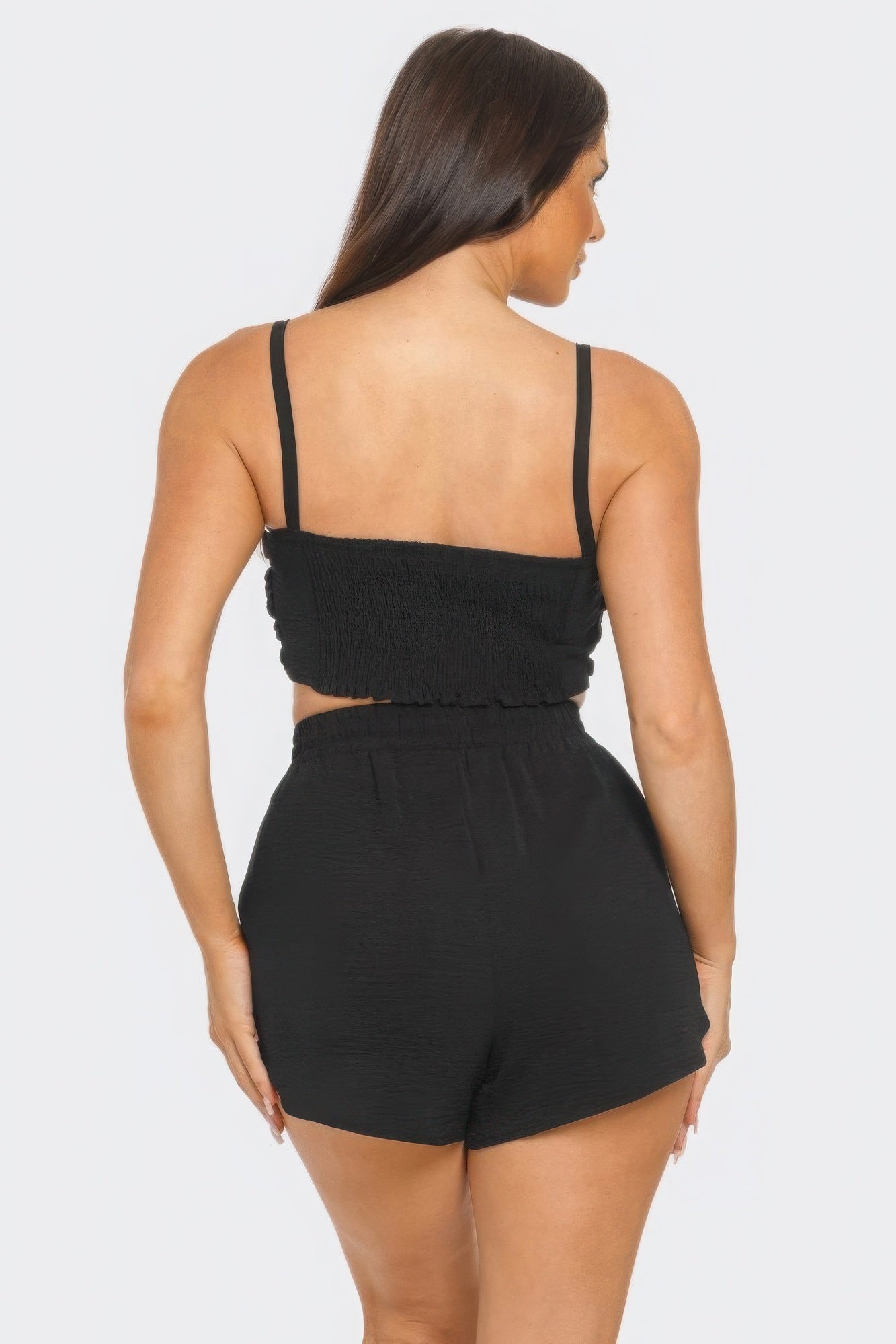 Oversized Bow Twisted Top & Shorts Set