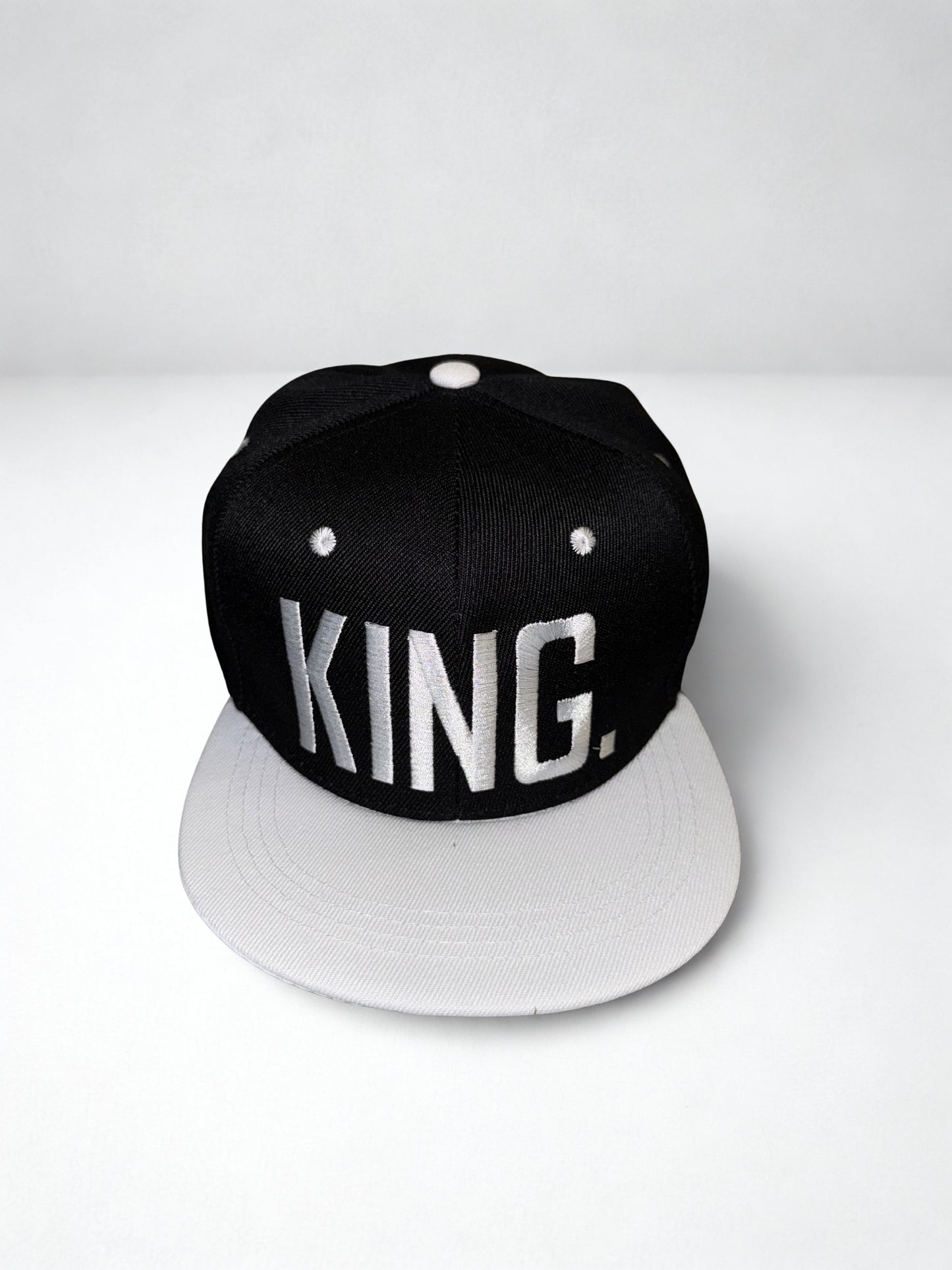 Black and White KING Snapback