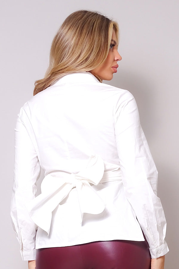 Long Sleeve Cropped Dress Shirt