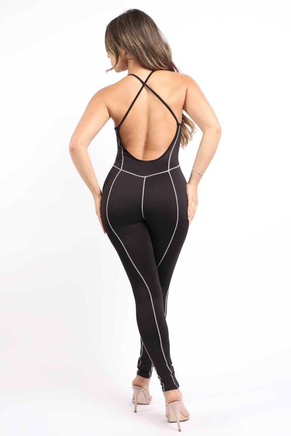 Criss Cross Jumpsuit - Black