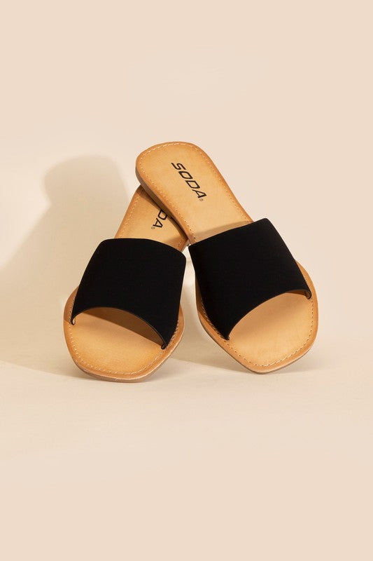 Open Toe Slip Ons