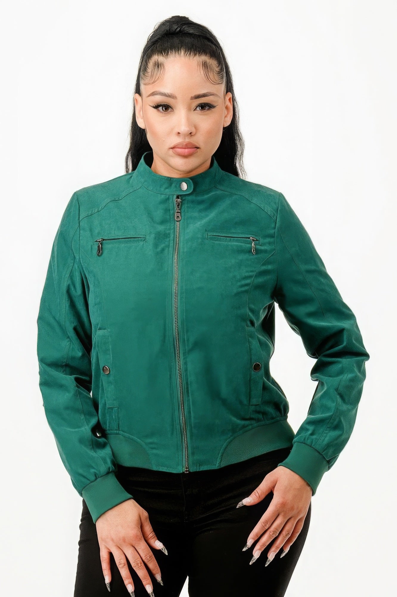 Zip Up Moto Jacket