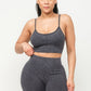 Washed Seamless Basic Tank Top & Shorts Set