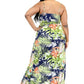 Curve Tropical Leaf Maxi Dress