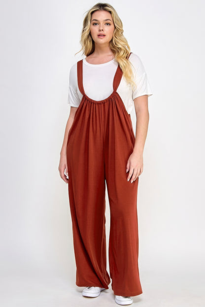 Curve French Terry Wide Leg Overalls