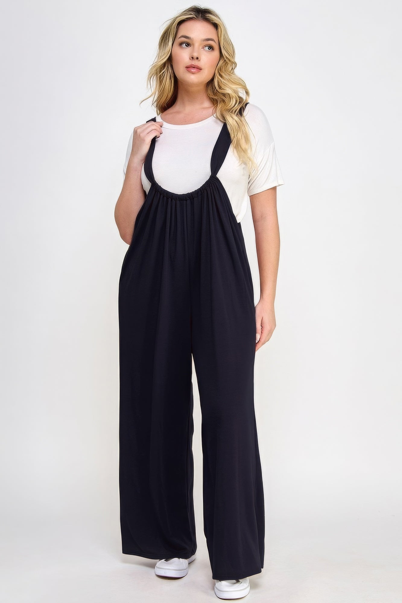 Curve French Terry Wide Leg Overalls