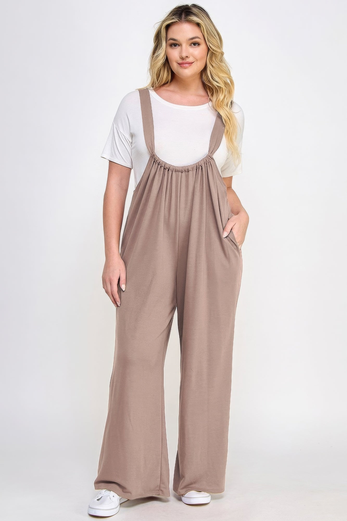 Curve French Terry Wide Leg Overalls