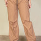 Curve Drawstring Parachute Pants