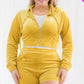 Curve Velour Crop Hoodie And Shorts Set