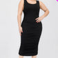 Curve Ruched Bodycon Midi Dress