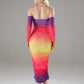 Sunset Strapless Midi Dress