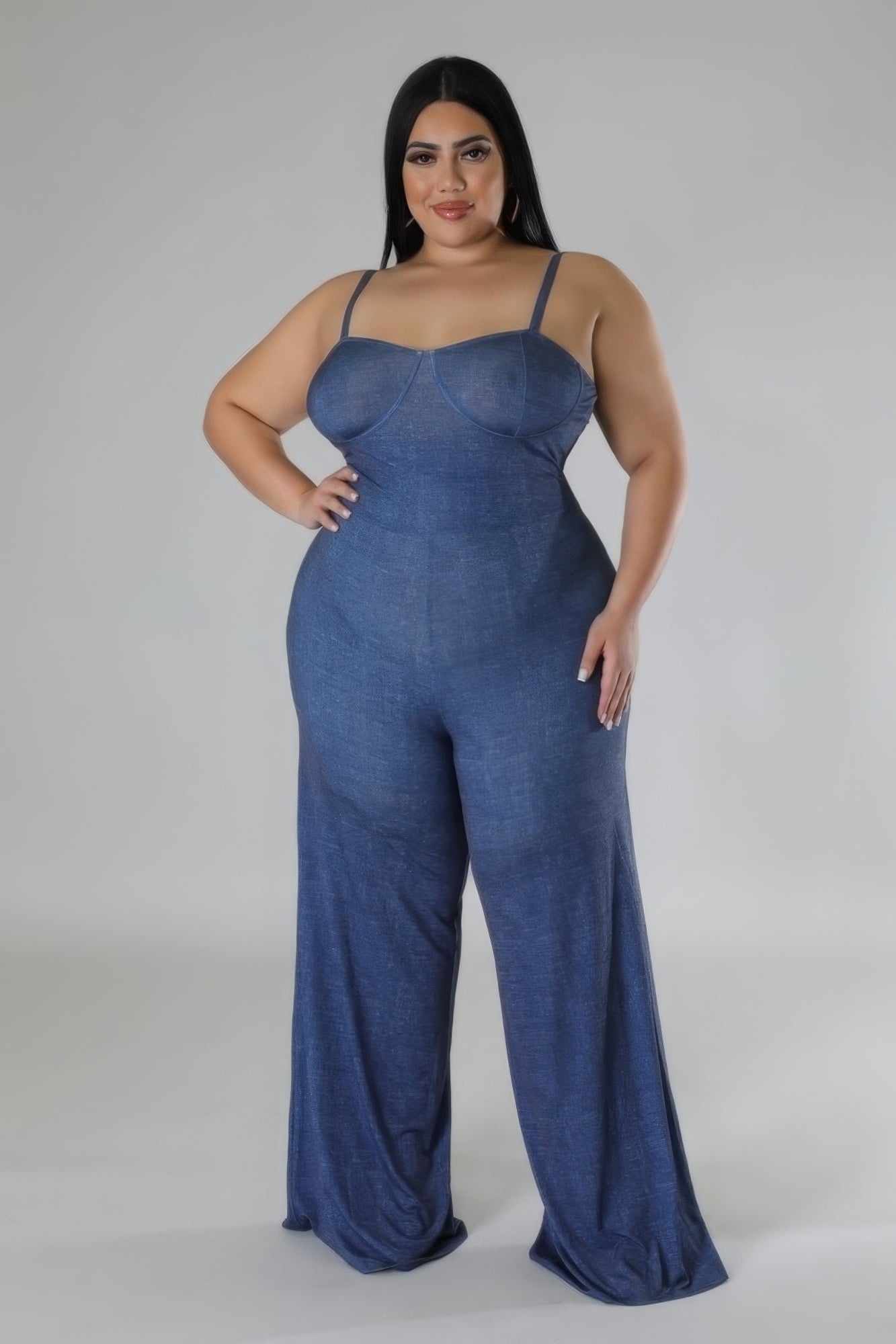 Curve Wide Leg Stretch Jumpsuit