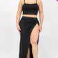 Curve Crop Cami & Split Thigh Maxi Skirt Set