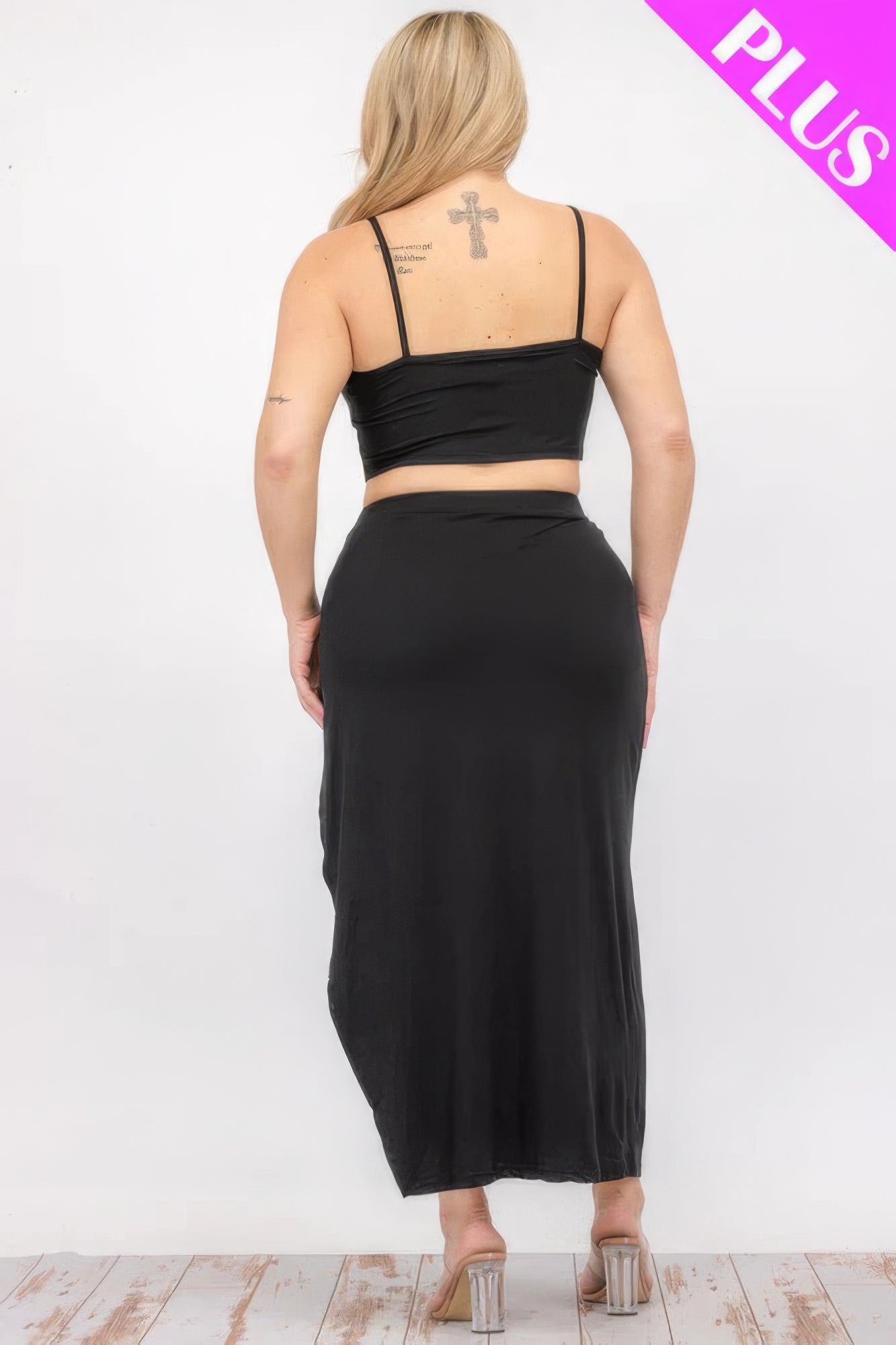 Curve Crop Cami & Split Thigh Maxi Skirt Set