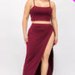 Curve Crop Cami & Split Thigh Maxi Skirt Set