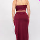 Curve Crop Cami & Split Thigh Maxi Skirt Set