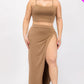 Curve Crop Cami & Split Thigh Maxi Skirt Set