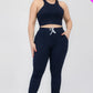 Curve Crop Tank Top & Ruched Drawstring Pants Set