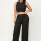 Crop Top And Wide Pants Set