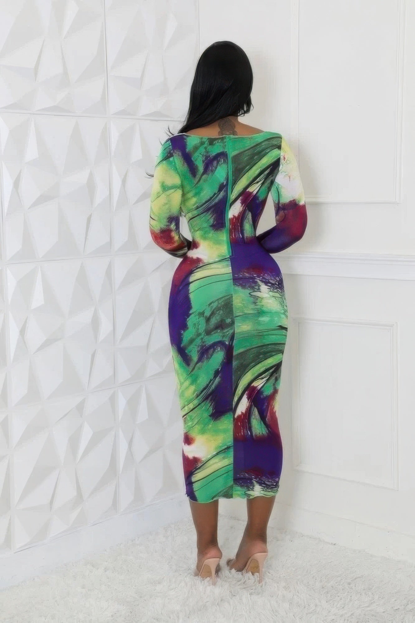 Colorful Cut Out Maxi Dress