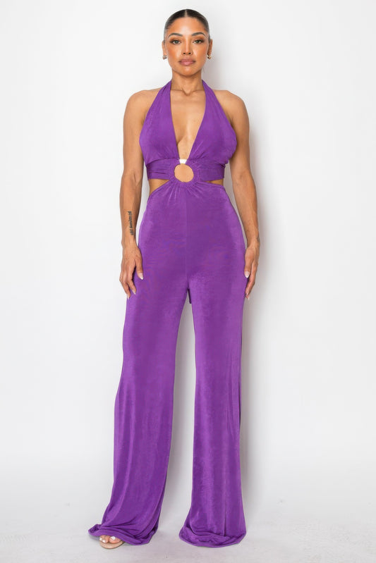 Halter Wide Leg Jumpsuit