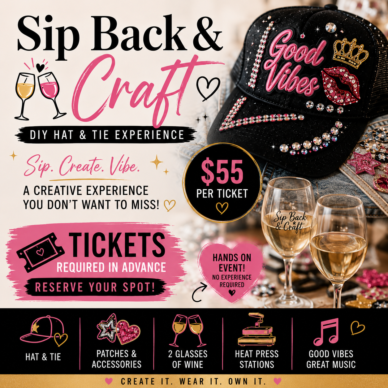 Sip Back & Craft – Event Ticket - September 27th, 2026