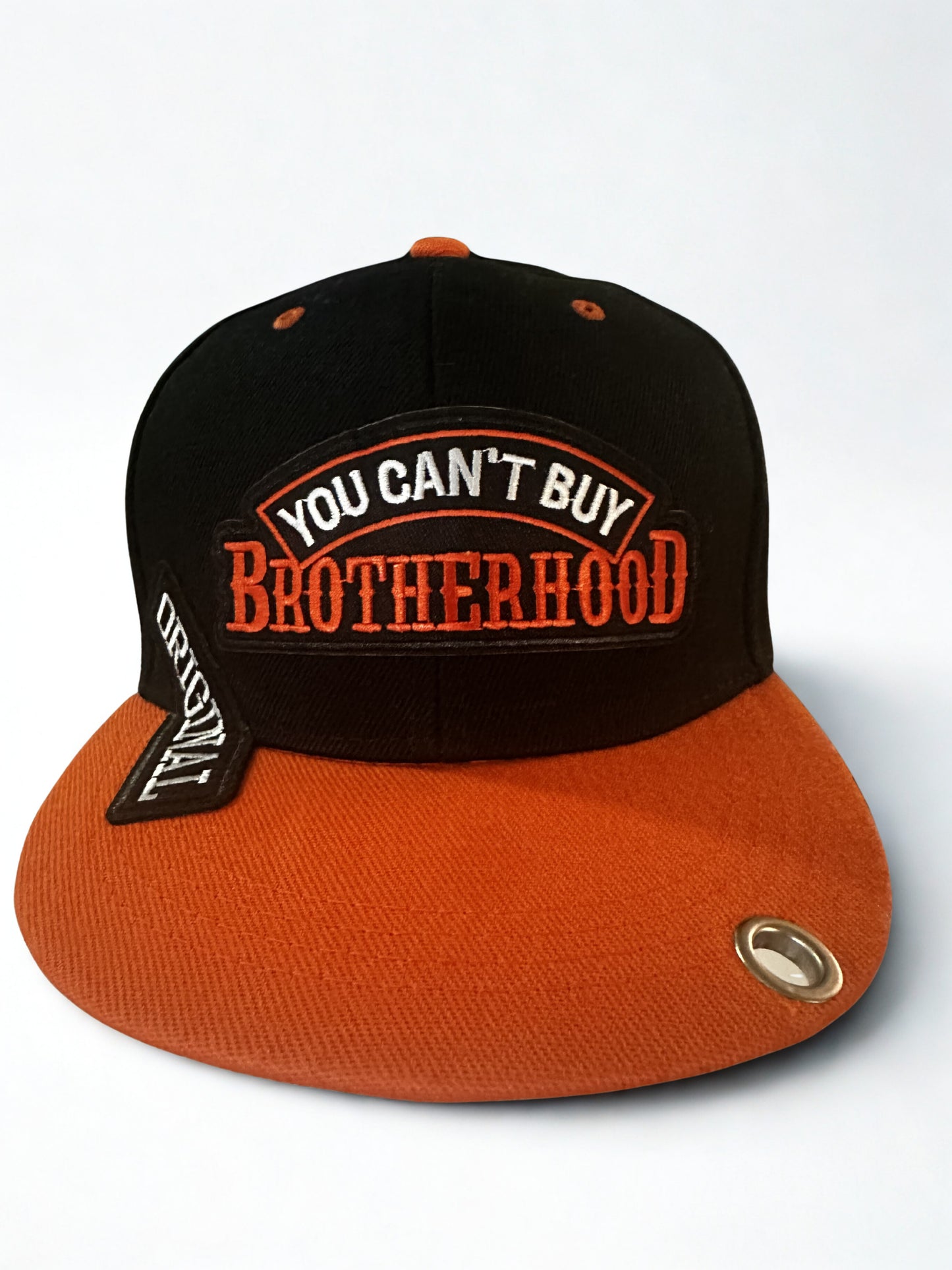 You Can't Buy Brotherhood Orange and Black Snapback