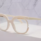 Luxe Color Frame Gold Trim Fashion Glasses – Oversized Clear Lens