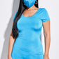 Short Sleeve Romper & Face Mask 2 Piece Set