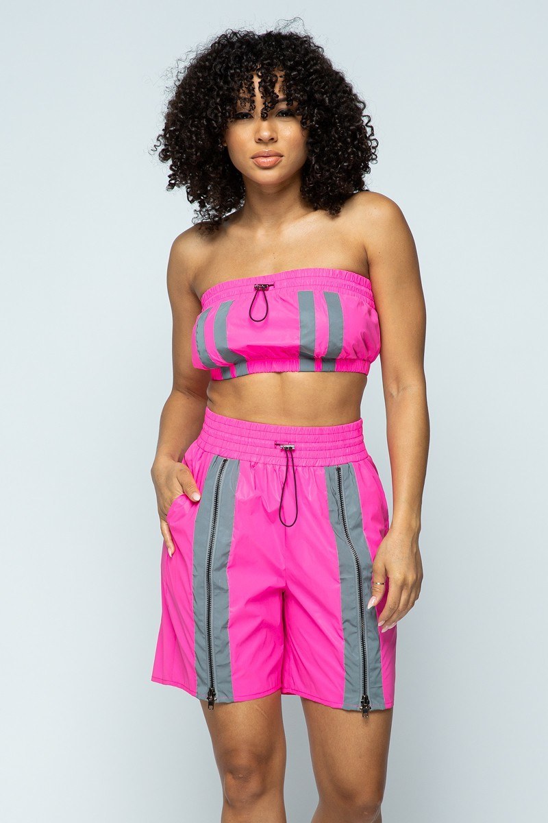 Cropped Mini Tube Top and Shorts Set