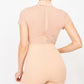 Mesh Mock Neck Romper