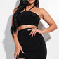 Halter Neck and Mini Skirt Two Piece