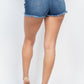 Frayed Distressed Denim Shorts