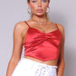 Spaghetti Strap Ruched Top