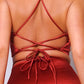 Satin Halter Crop Top