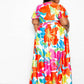 Flower Maxi Skirt & Top Two-Piece Set
