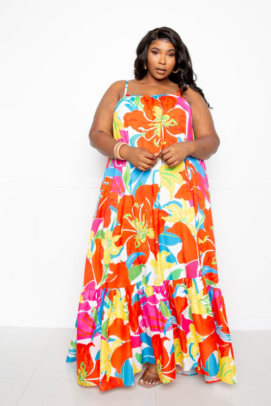 Floral Voluminous Maxi Dress