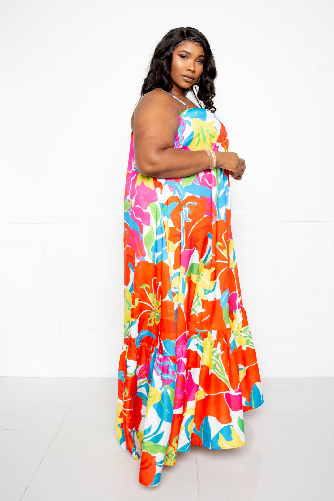 Floral Voluminous Maxi Dress