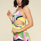 Multi Color Cut Out Mini Dress