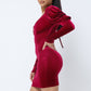 Velvet Puff Sleeve Mini Dress