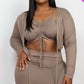Curve Cami Top & Skirt Set with Cardigan