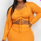 Curve Cami Top & Skirt Set with Cardigan