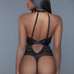 Laced Up Satin One Piece