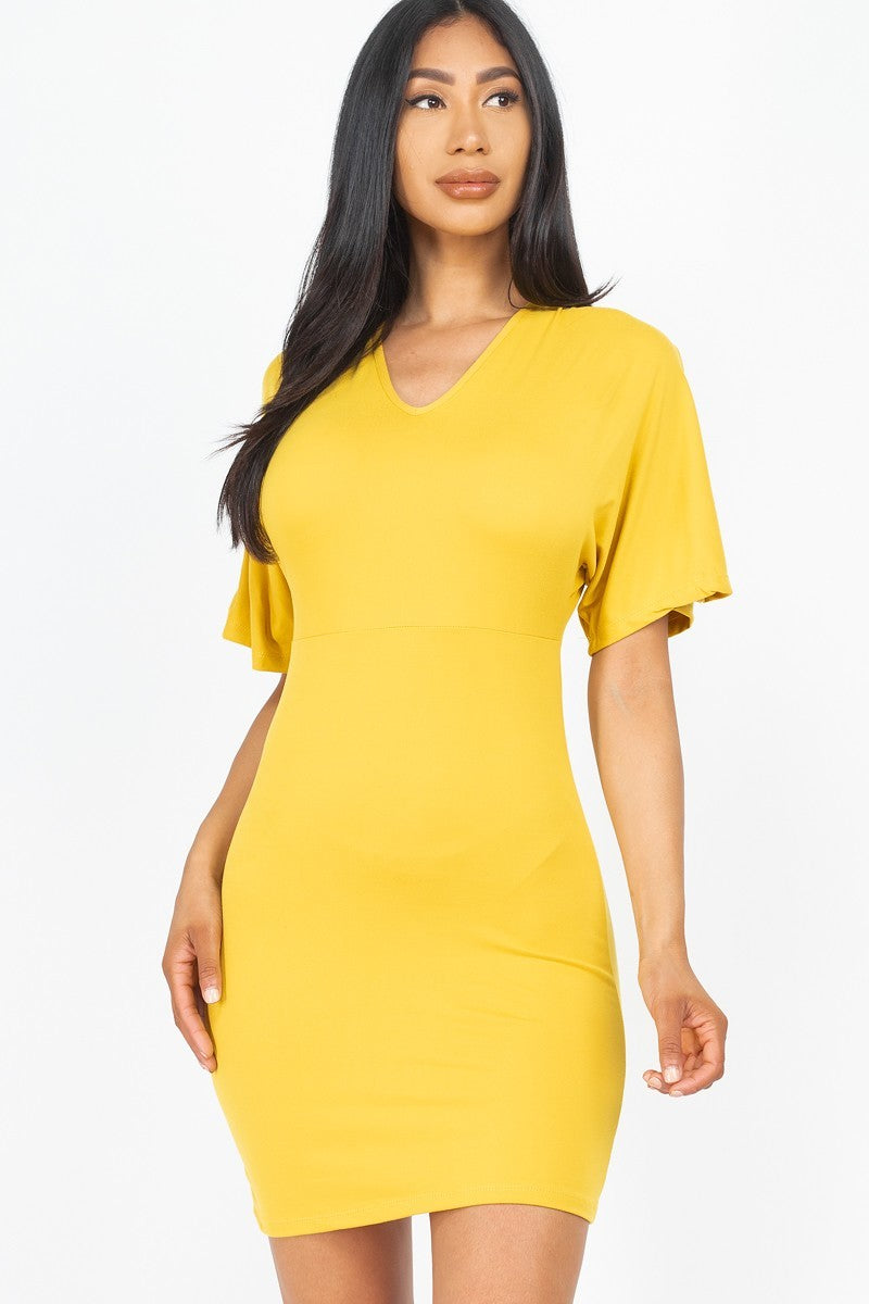 Dolman Sleeve Mini Dress