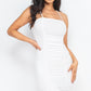 Double Ruched Mini Dress